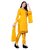 Sharda Creation Yellow Chanderi Embroidered Unstitched Dress