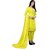 Sharda Creation Yellow Chanderi Embroidered Unstitched Dress