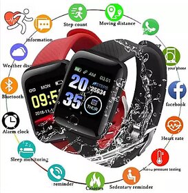 AXTON Upgraded 2022 New Generation ID116 Plus Smart Bracelet Fitness Tracker Color Screen Smartwatch Heart Rate Blood Pressure Pedometer Sleep Monitor (Black)
