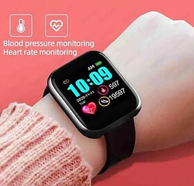 D-20-BLK Bluetooth Wireless Smart Watch Fitness Band for Boys, Girls, Men, Women  Kids  Sports Watch for All Smart Phones I Heart Rate and BP Monitor. (Black)