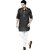 TAVAN Men Embroidered Pure Cotton Pathani Kurta (Black)