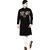 TAVAN Men Embroidered Pure Cotton Pathani Kurta (Black)