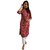 TAVAN Women Geometric Print Art Silk Straight Kurta (Maroon)