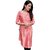 TAVAN Women Leheriya Art Silk Straight Kurta (Pink)