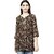 TAVAN Women Printed Viscose Rayon Straight Kurta (Brown)