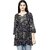 TAVAN Women Printed Viscose Rayon Straight Kurta (Dark Blue)