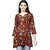 TAVAN Women Printed Viscose Rayon Straight Kurta (Maroon)