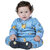 Kid Kupboard Regular-Fit Baby Boy's Cotton Babysuit Sky Blue, Full-Sleeves, Pack of 1