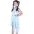 Kid Kupboard Regular-Fit Girl's Cotton Sky Blue Frock, Sleeveless, Pack of 1