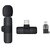 K8 Wireless Microphone, Digital Mini Portable Recording Clip Mic with Receiver for All Type-C Lightning Mobile Phones Ca