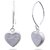 Silver Shine 92.5 Streling Silver Fish Hook Heart Silver Earring For Women & Girls Silver Drops & Danglers