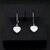Silver Shine 92.5 Streling Silver Fish Hook Heart Silver Earring For Women & Girls Silver Drops & Danglers