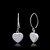 Silver Shine 92.5 Streling Silver Fish Hook Heart Silver Earring For Women & Girls Silver Drops & Danglers