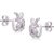 SILVER SHINE DOUBLE ROUND HANGING Silver Stud Earring
