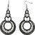 SILVER SHINE Ravishing Oxidised Round Alloy Drops & Danglers