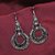 SILVER SHINE Ravishing Oxidised Round Alloy Drops & Danglers