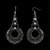 SILVER SHINE Ravishing Oxidised Round Alloy Drops & Danglers
