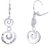 Silver Shine 92.5 Sterling Concentric Circle Silver Earring for Women & Girls Silver Drops & Danglers