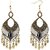 SILVER SHINE Captivating Chandbali With Danglers Alloy Drops & Danglers