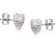 SILVER SHINE Fancy Heart Silver Earring Sterling Silver Stud Earring