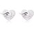 SILVER SHINE Fancy Heart Silver Earring Sterling Silver Stud Earring