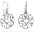 Silver Shine 92.5 Streling Silver Open Hearts Earring For Women & Girls Silver Drops & Danglers