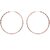 Silver Shine 92.5 Streling Silver Rose Gold Round Hoop Earring For Women & Girls Silver Earring Set