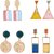 SILVER SHINE Party Wear Stylish Multi Color Designer Earrings For Women and Girls 4 Pairs Alloy Earring Set
