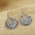 SILVER SHINE Eye-Catching Chandbali Alloy Drops & Danglers