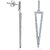 Silver Shine 92.5 Streling Silver Silver Long Triangle Earring For Women & Girls Silver Drops & Danglers
