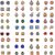 Silver Shine Stud Earring Delicate look Stud Earring Set of 36 for Women girl Alloy Stud Earring