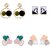 SILVER SHINE Multi Color Party Wear Stylish Fashion Earrings For Women and Girls Set 4 Alloy Earring Set