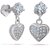 Silver Shine 92.5 Streling Silver Love Hanging Earring For Women & Girls Silver Stud Earring