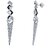 Silver Shine 92.5 Sterling Zik Zak Silver Diamond Earring for Women & Girls Silver Drops & Danglers