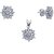 SILVER SHINE Sterling Silver Jewel Set  (White)
