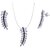 SILVER SHINE Sterling Silver Jewel Set  (White)