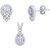 SILVER SHINE Sterling Silver Jewel Set  (White)