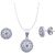 SILVER SHINE Sterling Silver Jewel Set  (White)