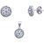 SILVER SHINE Sterling Silver Jewel Set  (White)