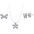 SILVER SHINE Sterling Silver Jewel Set  (Silver, White)