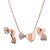SILVER SHINE Sterling Sterling Silver Jewel Set  (Rose Gold)