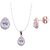 SILVER SHINE Sterling Silver Jewel Set  (White)