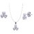 SILVER SHINE Sterling Silver Jewel Set  (Silver)