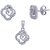 SILVER SHINE Sterling Silver Jewel Set  (White)