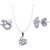 SILVER SHINE Sterling Silver Jewel Set  (Silver)