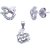 SILVER SHINE Sterling Silver Jewel Set  (Silver)