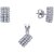 SILVER SHINE Sterling Silver Jewel Set  (Silver, White)