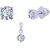 SILVER SHINE Sterling Silver Jewel Set  (White)