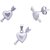 SILVER SHINE Sterling Silver Jewel Set  (Silver)