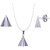 SILVER SHINE Sterling Silver Jewel Set  (Silver)